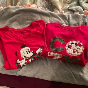Disney Christmas Sweatshirt and T-shirt